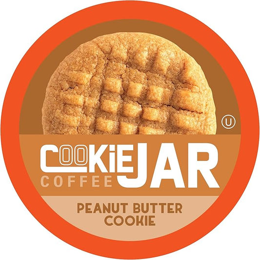 Cookie Jar Peanut Butter Flavored Coffee Pods for Keurig K Cup Brewers, 40 Count – Delicious Peanut Butter Flavor in Every Cup, Great for a Nutty Coffee Treat