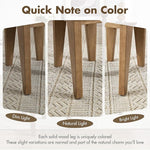 Load image into Gallery viewer, Mid-Century Modern Walnut Dining Chairs Set of 2, Vintage White Wooden Kitchen Chairs, Retro Upholstered Linen Cushioned Seat with Curved Backrest, Armless Accent Side Chair for Bedroom