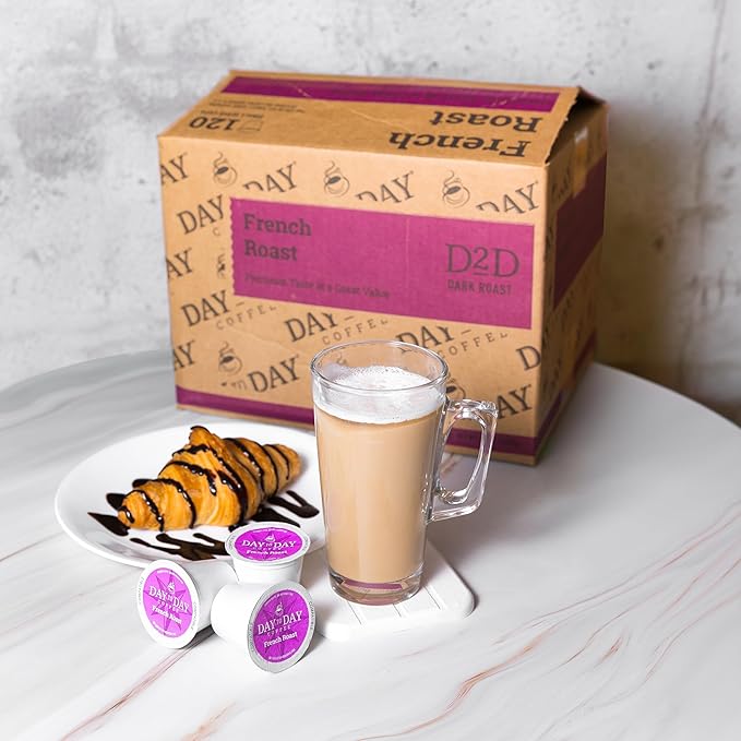 Day To Day 120-Count French Roast Dark Roast Single Serve Coffee Pods for K-Cup Keurig Brewers