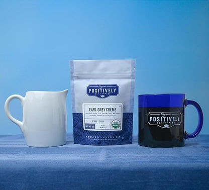 Organic Positively Tea Company, Earl Grey Crème Black Tea, Loose Leaf, 16 Ounce