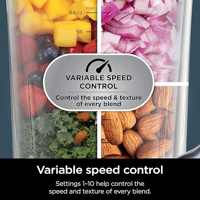 Ninja Detect Power Blender Pro + Personal Single-Serve, BlendSense Technology, For-Smoothies, Food and More, Compact Kitchen Countertop, 1800 P-Watts, 72 oz. Pitcher, (2) 24 oz. Cups, Black, TB301