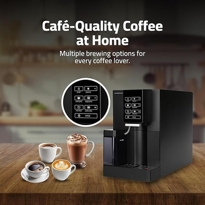 Epsilon Fully Automatic Coffee Machine with Grinder, Coffee & Espresso Maker Combo, Built-In Milk Frother, One Touch Self Cleaning, Super Automatic Custom Brewing Coffee Machine