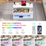 Load image into Gallery viewer, 39.4" Large Lift Top Coffee Table,Modern High Glossy LED Coffee Tables for Living Room with Storage,Black Living Room Tables for Living Rooms,Dining Room,Bedroom Home Office,APP LED Lights（White）