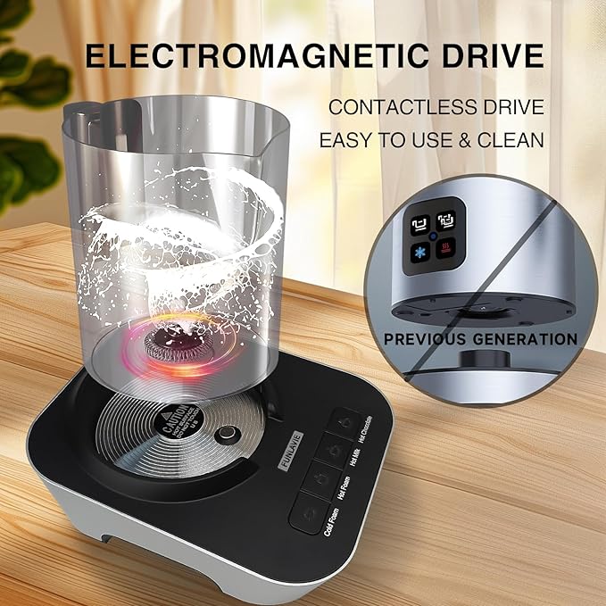 4-in-1 Electric Milk Frother and Steamer, 400ml(13.5oz) Stainless Steel Pitcher with Auto Shut-Off, Hot & Cold Foam Maker and Milk Warmer for Lattes, Cappuccinos, Macchiato, Dishwasher Safe