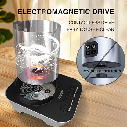 4-in-1 Electric Milk Frother and Steamer, 400ml(13.5oz) Stainless Steel Pitcher with Auto Shut-Off, Hot & Cold Foam Maker and Milk Warmer for Lattes, Cappuccinos, Macchiato, Dishwasher Safe