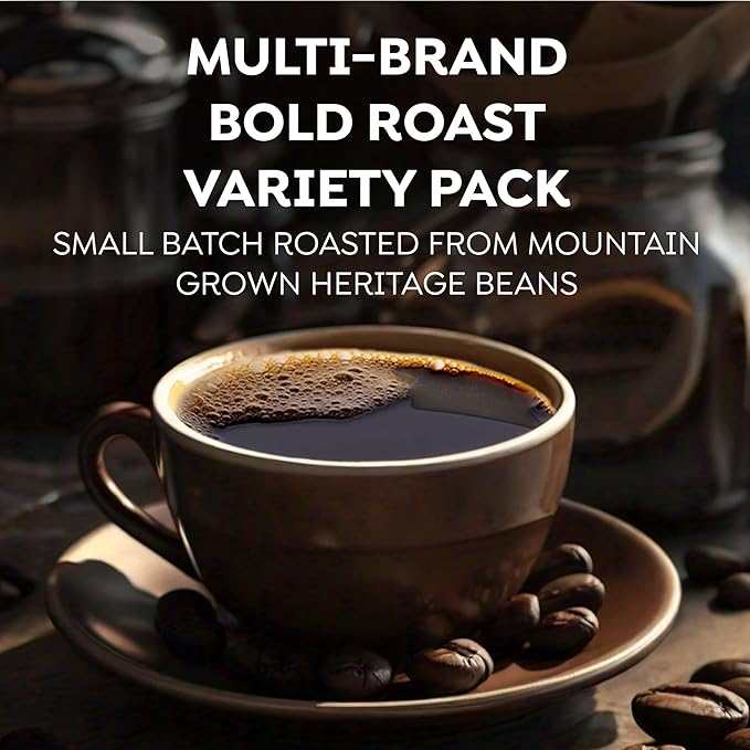 Intelligent Blends Dark Roast Coffee Pods Variety Pack, 50 ct, Recyclable Single Serve Pods – 100% Arabica Coffee, Compatible with Keurig K Cups Maker