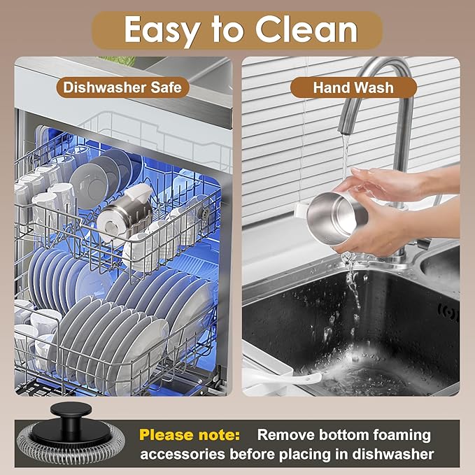 Milk Frother, 16.9 OZ Milk Frother and Steamer, 4 in 1 Electric Milk Frother Dishwasher Safe, Durable Silent Working Frother for Coffee, Hot and Cold Foam Maker, White