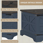 Load image into Gallery viewer, Furnideco Square Coffee Table with Storage Farmhouse Coffee Table with Lifting Top Modern Wood Center Table for Living Room Home Office, Blue