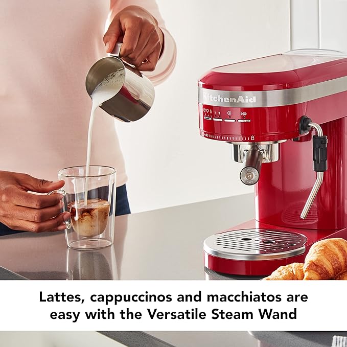 KitchenAid Metal Semi-Automatic Espresso Machine - KES6503, Empire Red