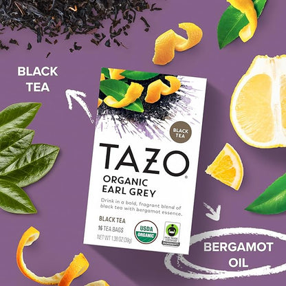 TAZO Tea Bags, Regenerative Organic: Chai Black Tea, Awake English Breakfast Black Tea, & Earl Grey Tea 16 CT (1ea) (Variety Pack)