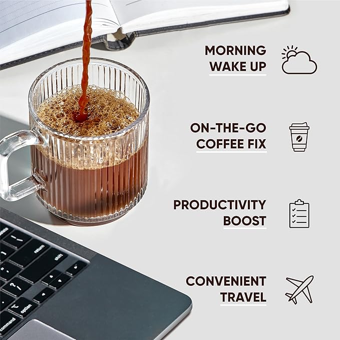 IQJOE Mushroom Coffee Packets (40 Servings) Lion’s Mane, Magtein Magnesium, Antioxidants, Adaptogens - Vanilla Spice - Instant Coffee for Focus, Clarity, Mood, Energy Boost - Sugar Free, Keto, Vegan