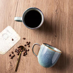 Load image into Gallery viewer, AmorArc 12oz Coffee Mugs, Ceramic Coffee Mugs set of 6 for Man, Woman, Dad, Mom, Modern Coffee Mugs with handle for Latte/Cappuccino/Milk/Cocoa. Dishwasher&amp;Microwave Safe, Ceylon Blue