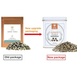 Load image into Gallery viewer, TIAN HU SHAN Jasmine Tea Jasmine Dragon Pearls Green Tea Loose Leaf 7.8oz (221g) Tin