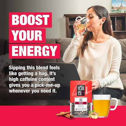 Tiesta Tea - Chai Love, Loose Leaf, Spiced Chai Black Tea, Premium Blend, High Caffeinated Black, Make Hot or Iced Brews Up to 25 Cups, 1.9 Ounce Resealable Pouch
