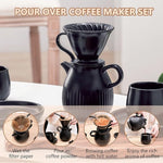 Load image into Gallery viewer, Pour Over Coffee Maker Set Ceramic Coffee Dripper Set with 80 Count Paper Coffee Filters, 21 Ounces