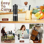 Load image into Gallery viewer, MB2 Manual Coffee Grinder, External Adjustment, 35g Large Capacity Burr Grinder, Magnetic Catch Cup Less Mess, Stainless Steel Burr Espresso Grinder Great Flavor in Pour Over, French Press