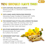 Load image into Gallery viewer, FreshDrinkUS, Premium 75 Mullein Licorice Tea Bags, 100% Natural, Blend of Mullein Leaves, and Licorice Root. Made with Natural Material Tea Bags. No Sugar, Vegan.