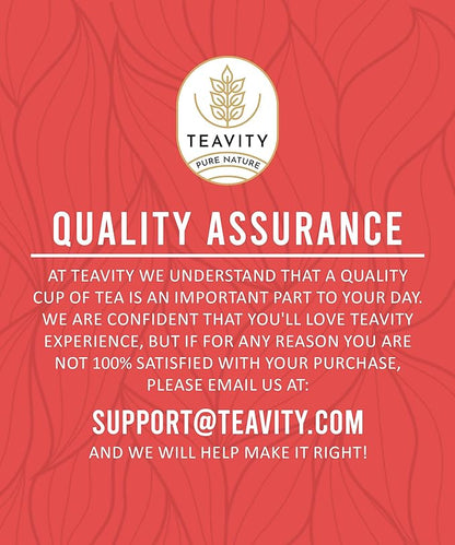 Organic Raspberry Apple Black Tea Pods for Keurig - Naturally Caffeinated Fruit Tea by Teavity (12 Tea Pods)