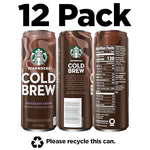 Load image into Gallery viewer, Starbucks Cold Brew Coffee, Chocolate Cream, 11 fl oz Cans (12 Pack), Premium Coffee Drink, Iced Coffee