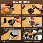 Load image into Gallery viewer, WDT Tool Espresso Distributor Accessory kit &amp;1.7mm Thickness 150μm Mesh Puck Screen &amp; 8 Magnets dosing ring Compatible with Portafilter (WDT +58MM Black dosing ring&amp;puck screen)