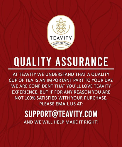 Organic Hibiscus Sabdariffa Tea Organic Naturally Decaf Tea Pods for Keurig by Teavity (36 Tea Pods)