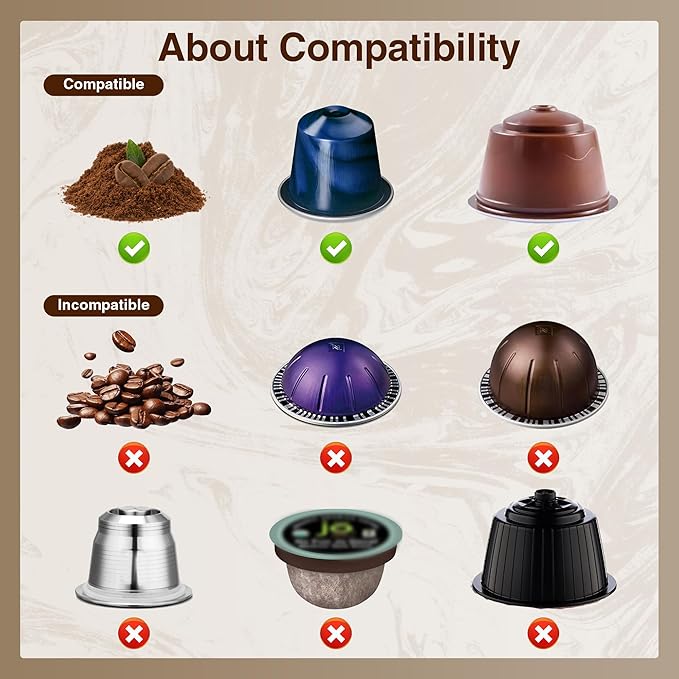 Portable Electric Espresso Machine, Portable Coffee Maker for Travel, Self-Heating Car Espresso Maker, Compatible with Ground Coffee & NS Capsule for Camping, RV, Travel, Office