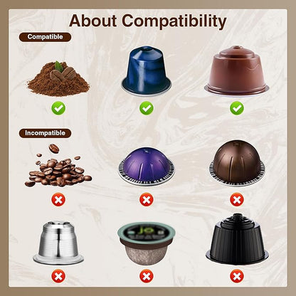 Portable Electric Espresso Machine, Portable Coffee Maker for Travel, Self-Heating Car Espresso Maker, Compatible with Ground Coffee & NS Capsule for Camping, RV, Travel, Office