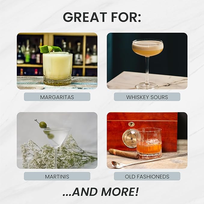 A Bar Above 14-Piece Matte Black Bartender Kit, Modern Bar Tool Set for Home Mixologists and Pros, Includes Black Stainless Steel Cocktail Shaker, Jigger, Strainers, Spoon, Picks, and Bar Accessories