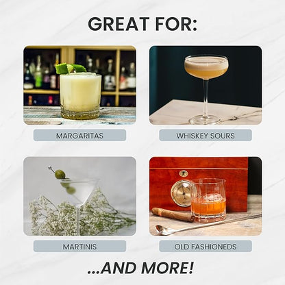 A Bar Above 14-Piece Matte Black Bartender Kit, Modern Bar Tool Set for Home Mixologists and Pros, Includes Black Stainless Steel Cocktail Shaker, Jigger, Strainers, Spoon, Picks, and Bar Accessories