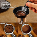 Load image into Gallery viewer, WDT Tool Espresso Distributor Accessory kit &amp;1.7mm Thickness 150μm Mesh Puck Screen &amp; 8 Magnets dosing ring Compatible with Portafilter (WDT +58MM Black dosing ring&amp;puck screen)