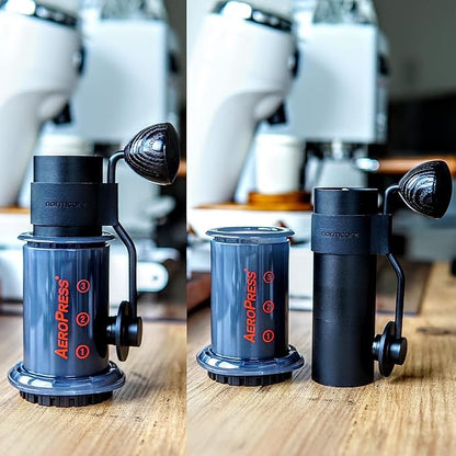 Normcore Manual Coffee Grinder V2-38mm Titanium Contemporary Conical Burr - Hand Grinder - Adjustable Settings - For Espresso, Pour over, French Press