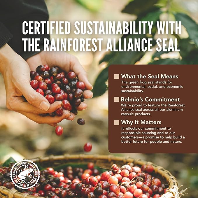 Belmio Chocolate Therapy Espresso Coffee Pods – Medium Roast – Unique & Flavorful - Nespresso Original Line Compatible – 10 Count (Pack of 10)