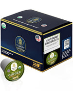 Load image into Gallery viewer, Green Tea &amp; Ginger Tea Pods for Keurig - Caffeinated, Organic, Dye Free, Unsweetened, Herbal Blend for K Cup Machines - Hot or Iced (36 Tea Pods)
