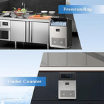 Load image into Gallery viewer, Commercial Ice Maker Machine, 130Lbs/24H with 40Lbs Large Capacity, 55Pcs Ready in 8-15Mins, Under Counter Stainless Steel Ice Machine for Home Party Bar, Self-Cleaning and Quite