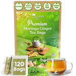 Load image into Gallery viewer, TOG999, Permium Moringa Ginger Herbal Tea – 120 Tea Bags – Caffeine-Free, Smooth &amp; Warming Blend – Pure Ingredients, Sustainably Sourced. No Sugar. No Gluten. Vegan.