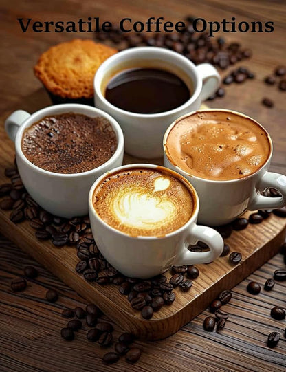 Automatic Coffee Machine Bean to Cup Espresso Maker with Self-Cleaning & Auto Shut-Off Adjustable Temperature/Cup Size for Latte/Cappuccino/Americano/Ground Coffee DIY for Home/Office/Coffee Lovers