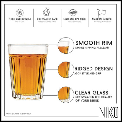 Vikko 1.5 Ounce Shot Glasses, Set of 12 Small Liquor and Spirit Glasses, Durable Tequila Bar Glasses For Alcohol and Espresso Shots (Madelina)