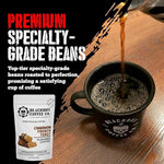 Load image into Gallery viewer, Blackout Coffee Cinnamon French Toast Flavored Ground Coffee – Medium Roast, Smooth Taste, Guilt-Free Indulgence – Freshly Roasted 12oz Pouch