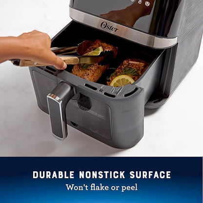 Oster 6 Quart Digital Air Fryer with Window, Large Capacity Airfryer for Easy Cooking