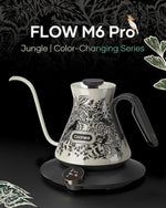Load image into Gallery viewer, Cocinare FLOW M6 Pro Electric Gooseneck Kettle with Color-Changing Design, ±0.5℉ Temperature Control for Pour-over Coffee &amp; Tea, Stainless Steel Interior, Quick Heating for Boiling Water (Jungle)