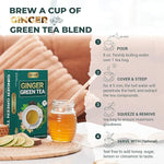 Load image into Gallery viewer, LeafLea Ginger Green Tea, 120 Tea Bags, Premium Green Tea Blend with Pure Ginger Root, Supports Digestive Wellness, Natural Flavor, Low Caffeine, Sugar-Free