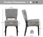 Load image into Gallery viewer, Howtek Modern Dining Chairs Set of 2 with 6.3" Thick Seat Cushions, Space-Saving Stackable Upholstered Kitchen Chairs, Ergonomic Backrest &amp; Metal Legs, Gray