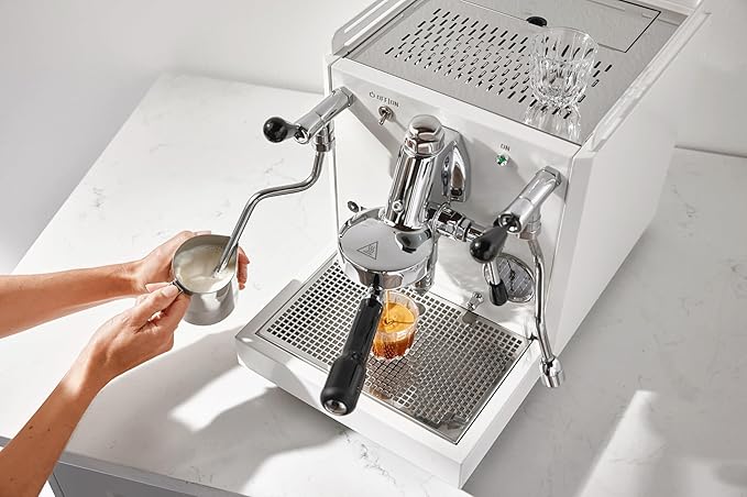 Diletta Alto Espresso Machine with Flow Control | Dual Boiler | PID | Shot Timer | Adjustable OPV | (White)