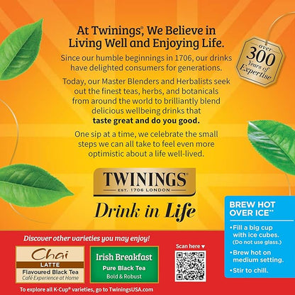 Twinings English Breakfast Black Tea 72 K-Cup Pods for Keurig, 12 Count (Pack of 6) Smooth, Flavourful, Robust, Caffeinated, Enjoy Hot or Iced