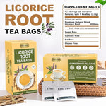Load image into Gallery viewer, LeafLea 80 Licorice Root Tea Bags, Pure Licorice Spice Tea, Naturally Sweet, Te De Regaliz Herbal Gently Supports Relaxation and Digestive Comfort, Nutrient-Rich, Vegan, Sugar- free, Caffeine Free