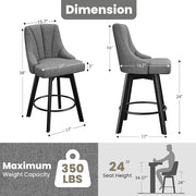 Swivel Bar Stools with Backs, 24