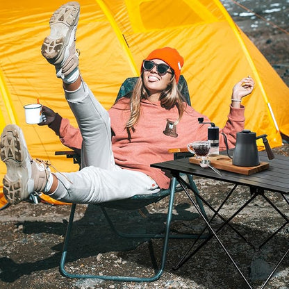 SOTECH Portable Coffee Maker Set Tea Set And Tray; Manual Grinder; Stainless Steel Scoop & 2 Glass Cups and Wooden Tray