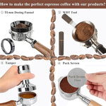 Load image into Gallery viewer, 51mm Tamper Espresso Accessories Kit: Espresso Tamper Set, Coffee Tamper Set Barista Tools Coffee Tools | Espresso Kit Fits Espresso Machines of 51mm Portafilters, Tested by Professional Baristas