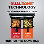 Load image into Gallery viewer, Ninja | Air Fryer | Finish Cooking Multiple Foods at the Same Time | 6-in-1 (Air Fry, Broil, Roast, Keep Warm, Dehydrate, Bake) | Fit up to 8lb Chicken Wings in the two 5 QT Baskets | DZ302