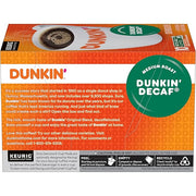 Dunkin' Decaf Medium Roast Coffee, 10 Keurig K-Cup Pods